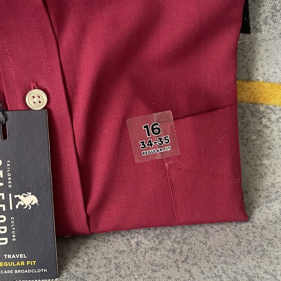 Stafford Regular Fit Dress Shirt | Size 16 - Picture 9 of 9